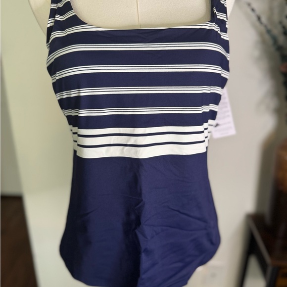 Lands' End Other - Lands' End Navy and White Striped Tankini